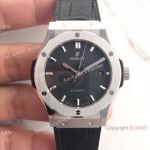 Swiss Hublot HUB1112 Classic Fusion Titanium Watch Black Gummy Strap